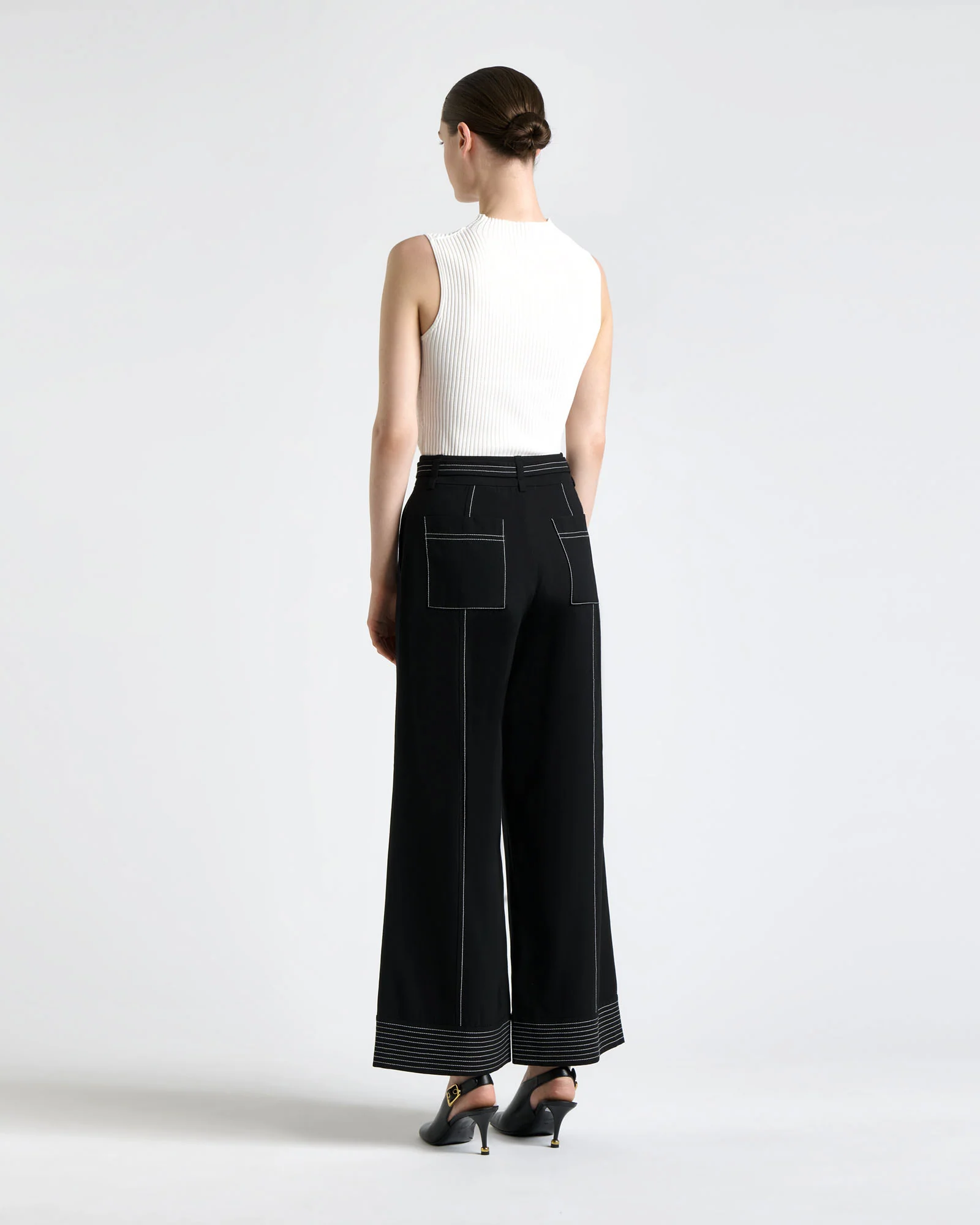 Diagonal Ribbed Knit Tank - Image 6