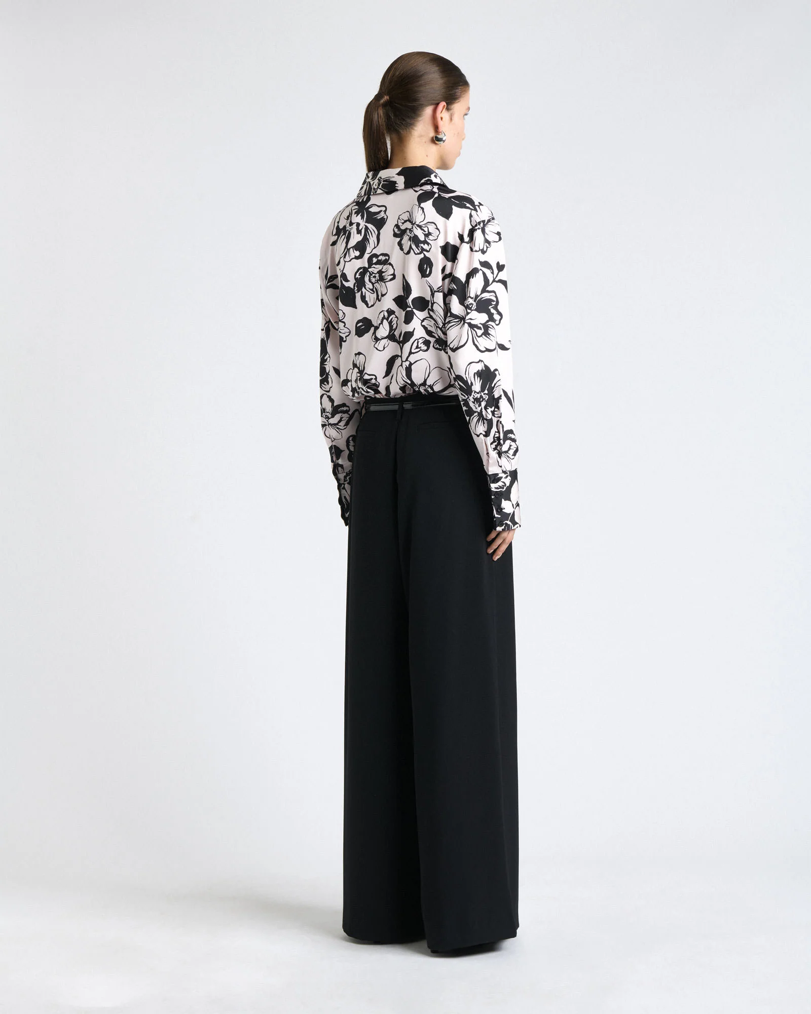 Floral Two Tone Spliced Shirt - Image 4