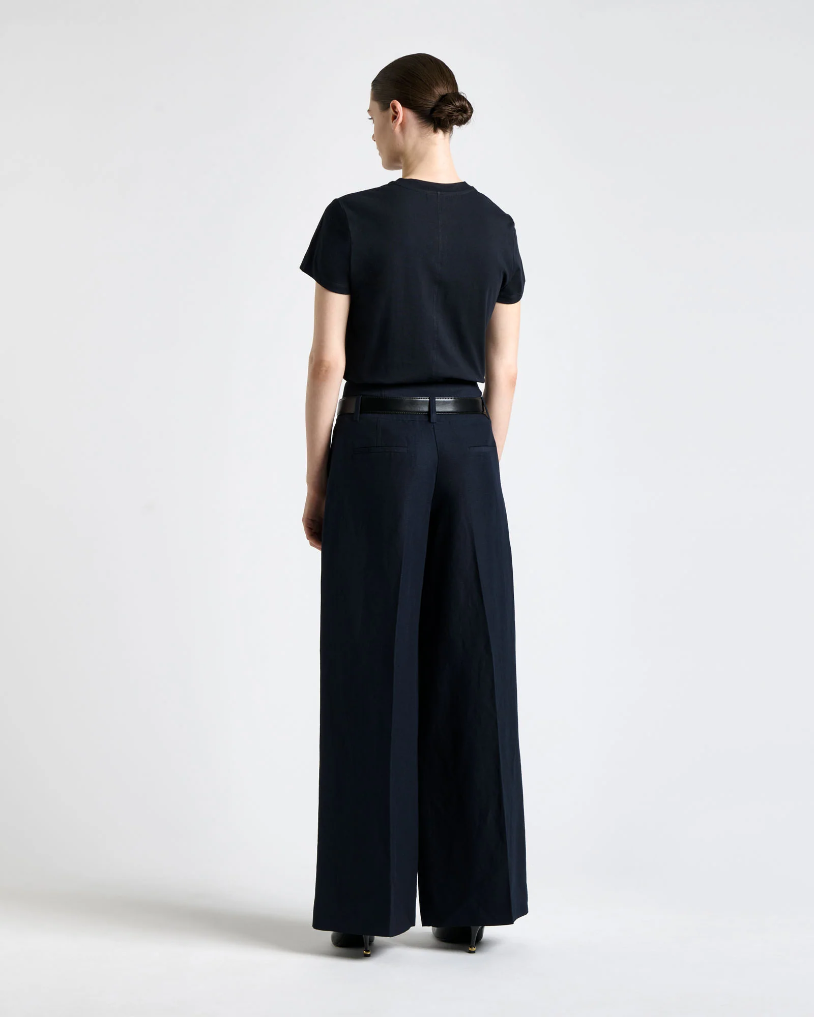 Midnight Fitted Pima Cotton Tee - Image 3