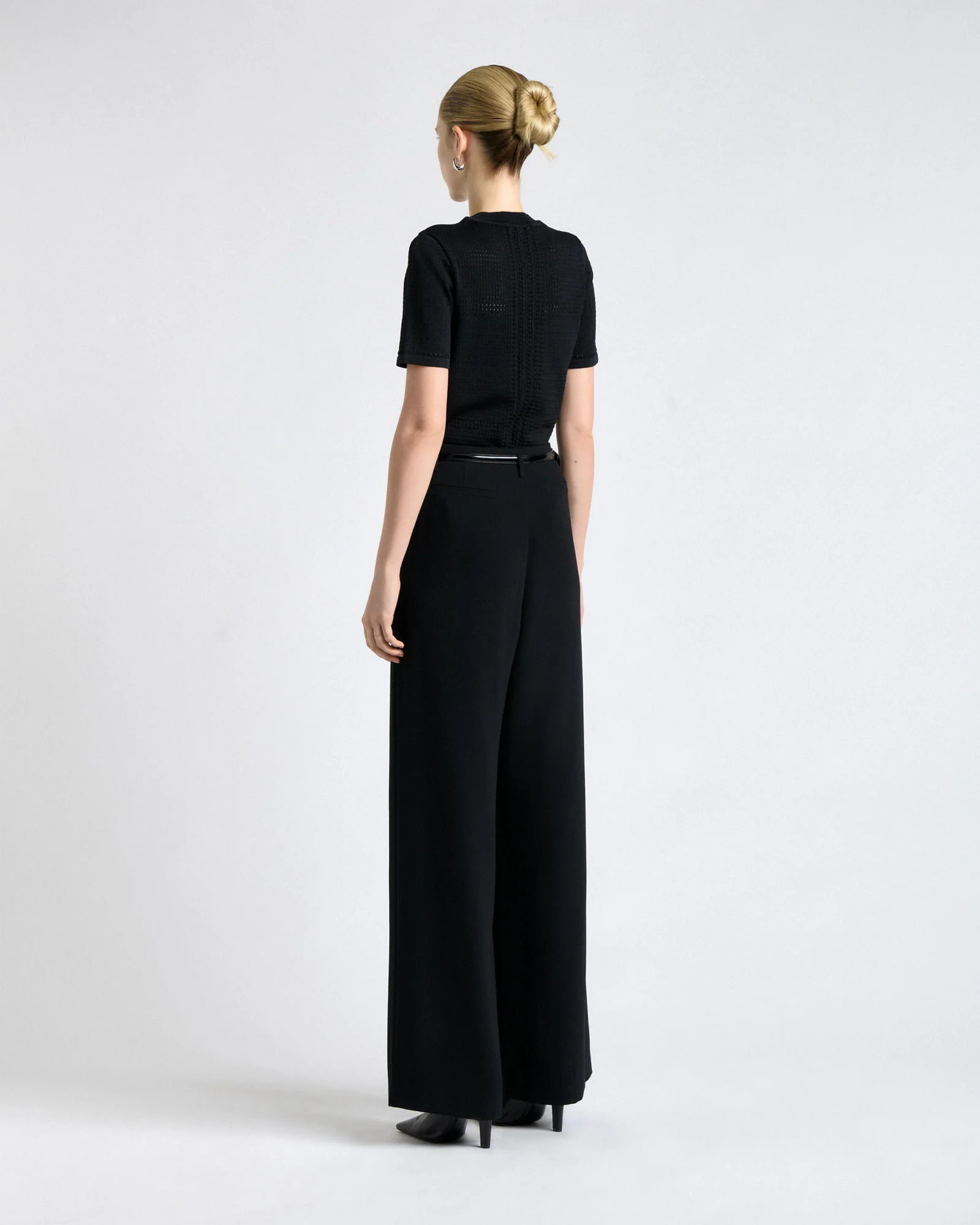 Perforated Short Sleeve Knit Top - Image 4