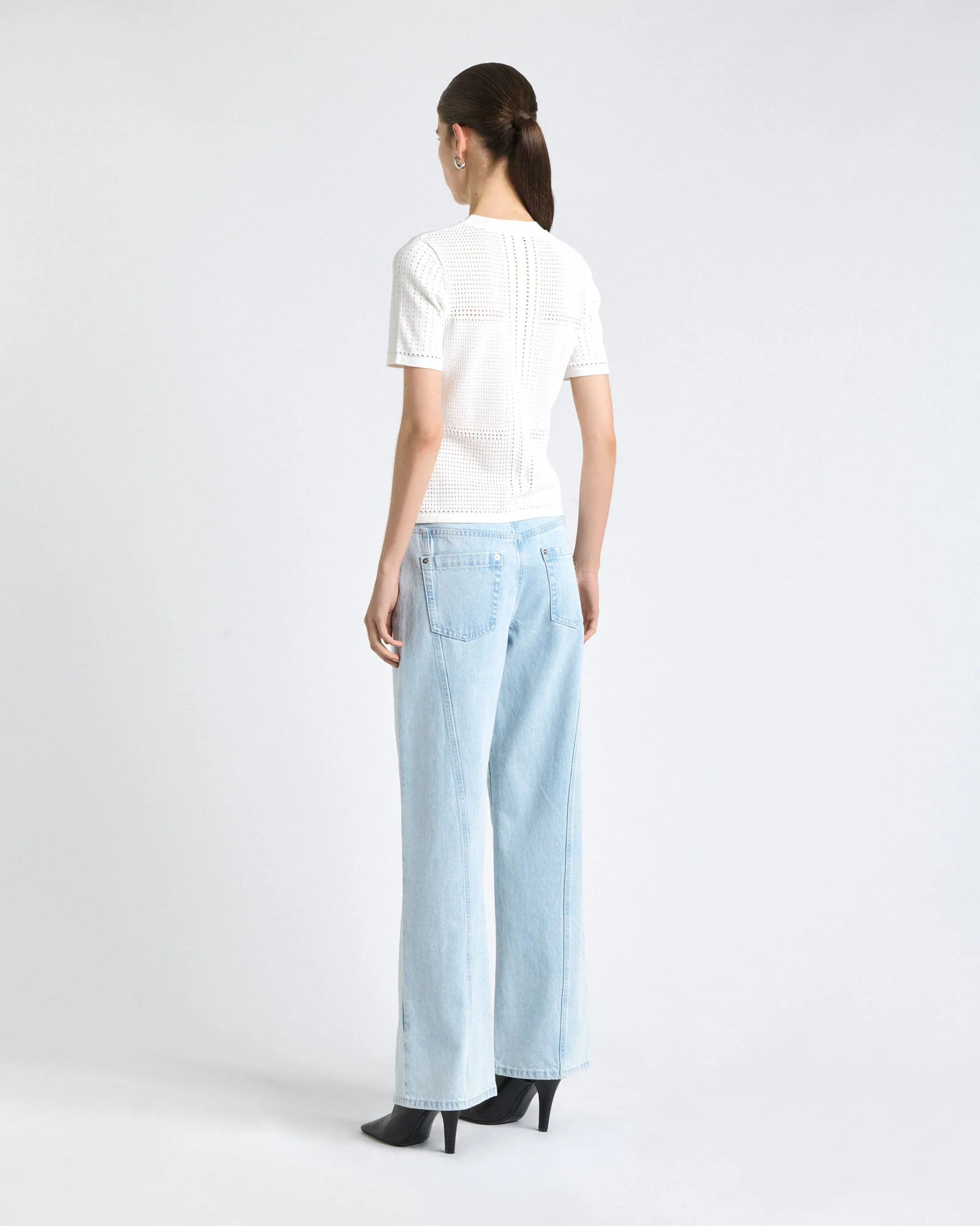 Perforated Short Sleeve Knit Top - Image 8