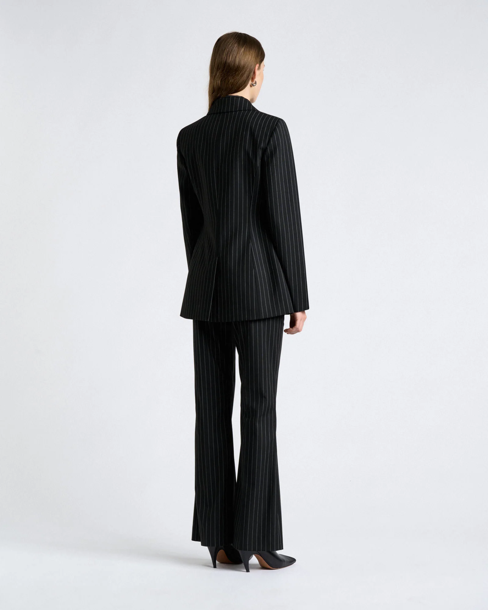 Pinstripe Hourglass Blazer - Image 4