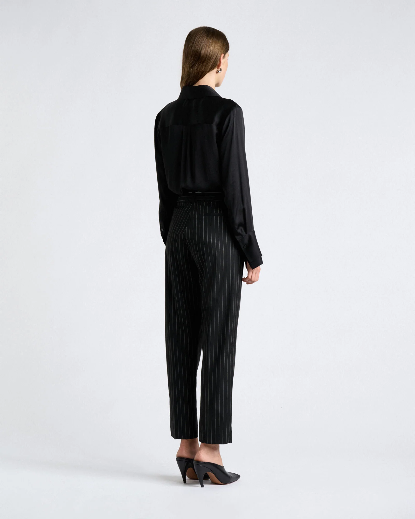 Pinstripe Tapered Leg Pant - Image 4