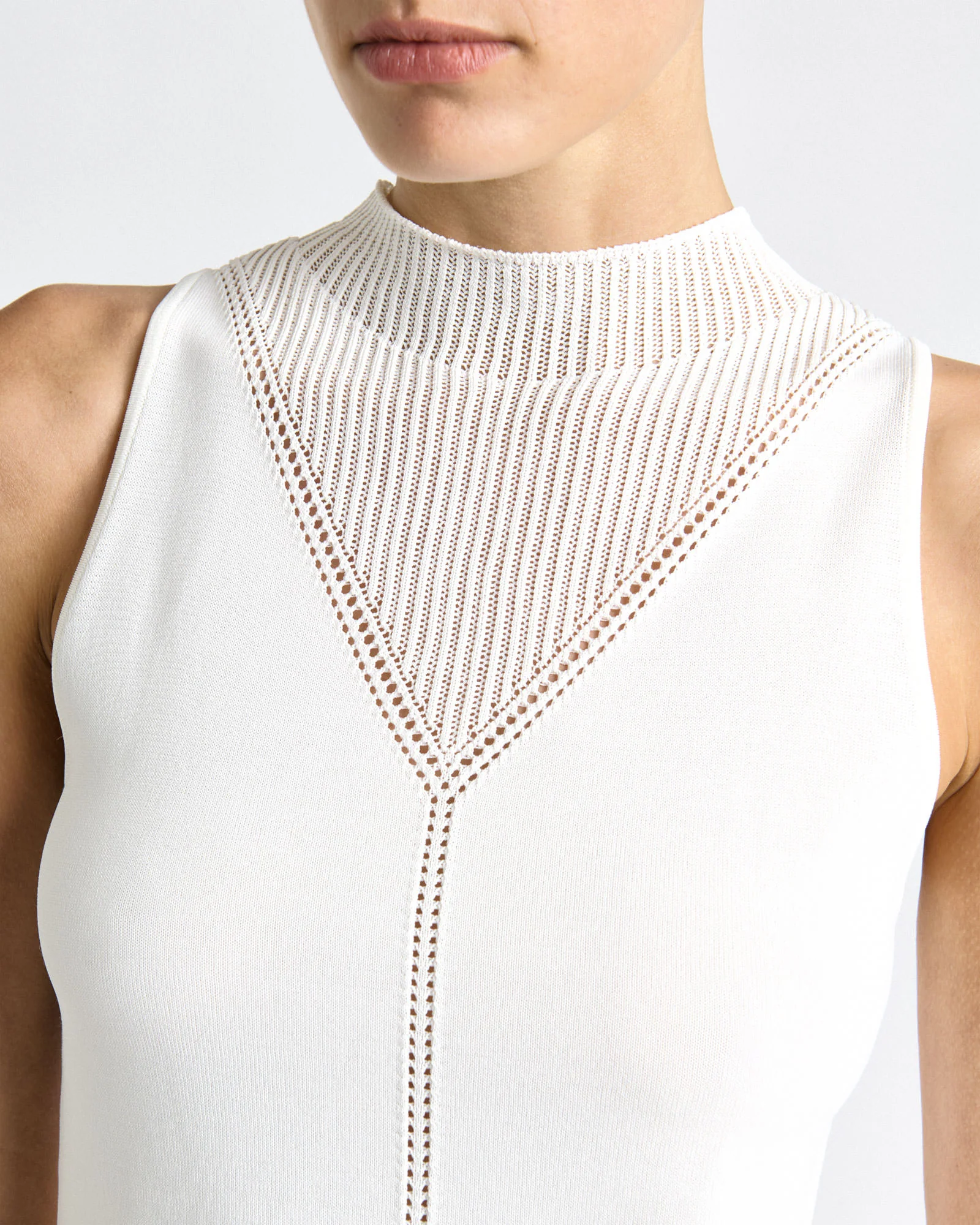 Pointelle Detail Knit Tank - Image 3