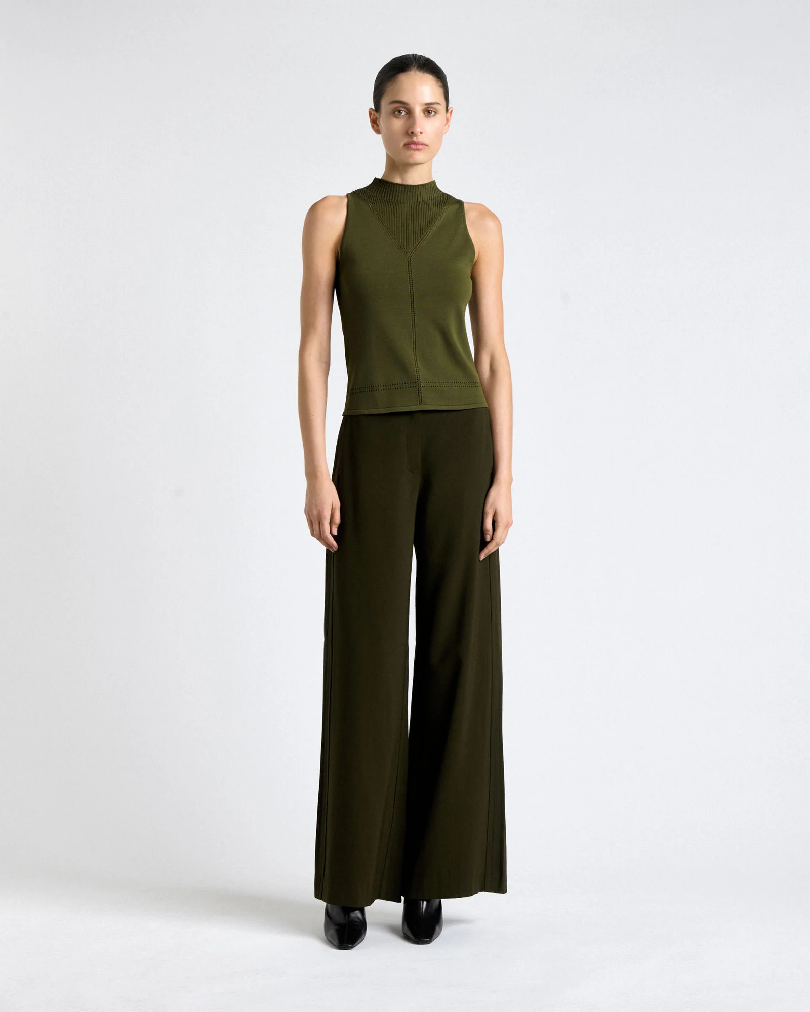 Pointelle Detail Knit Tank - Image 6