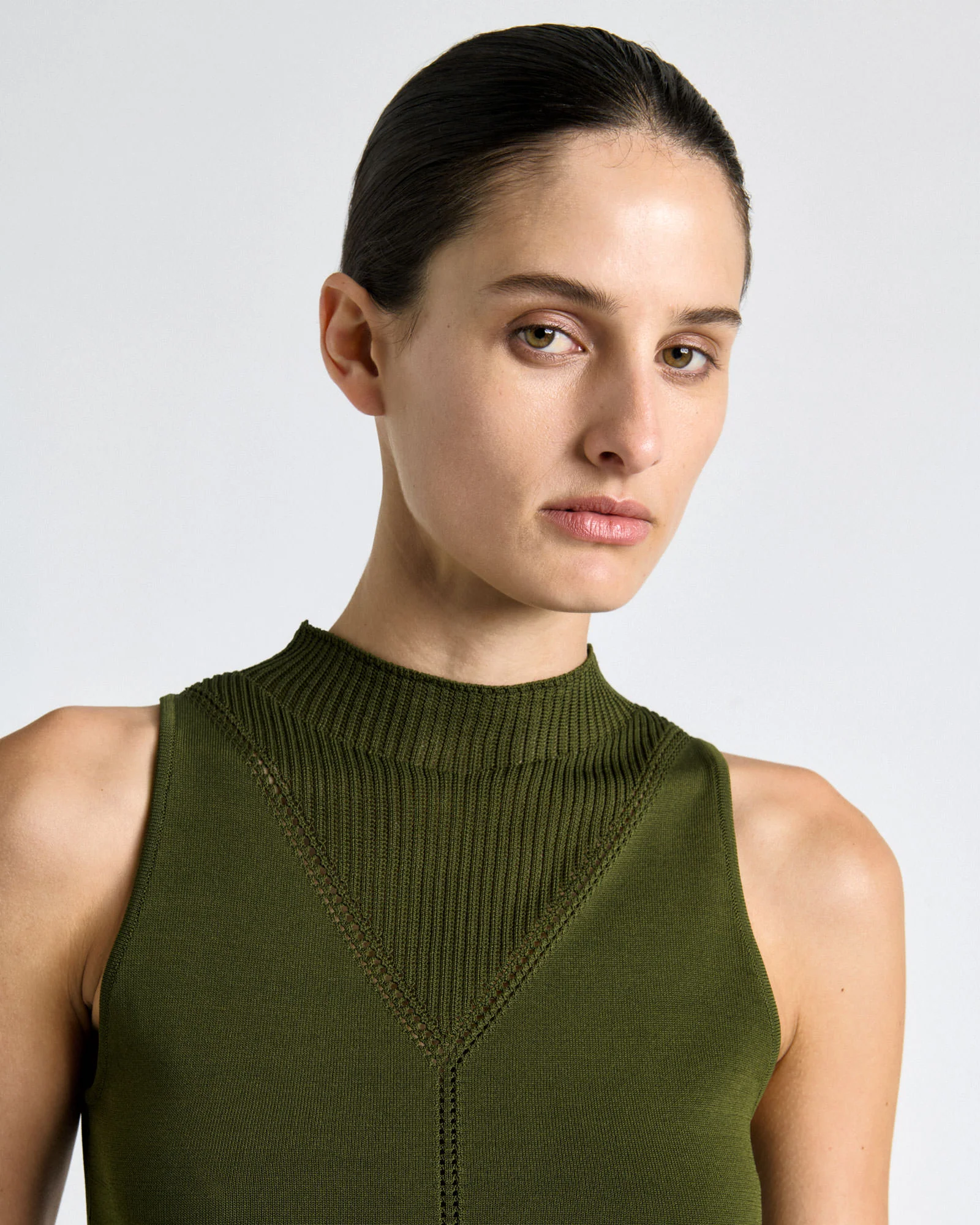Pointelle Detail Knit Tank - Image 7