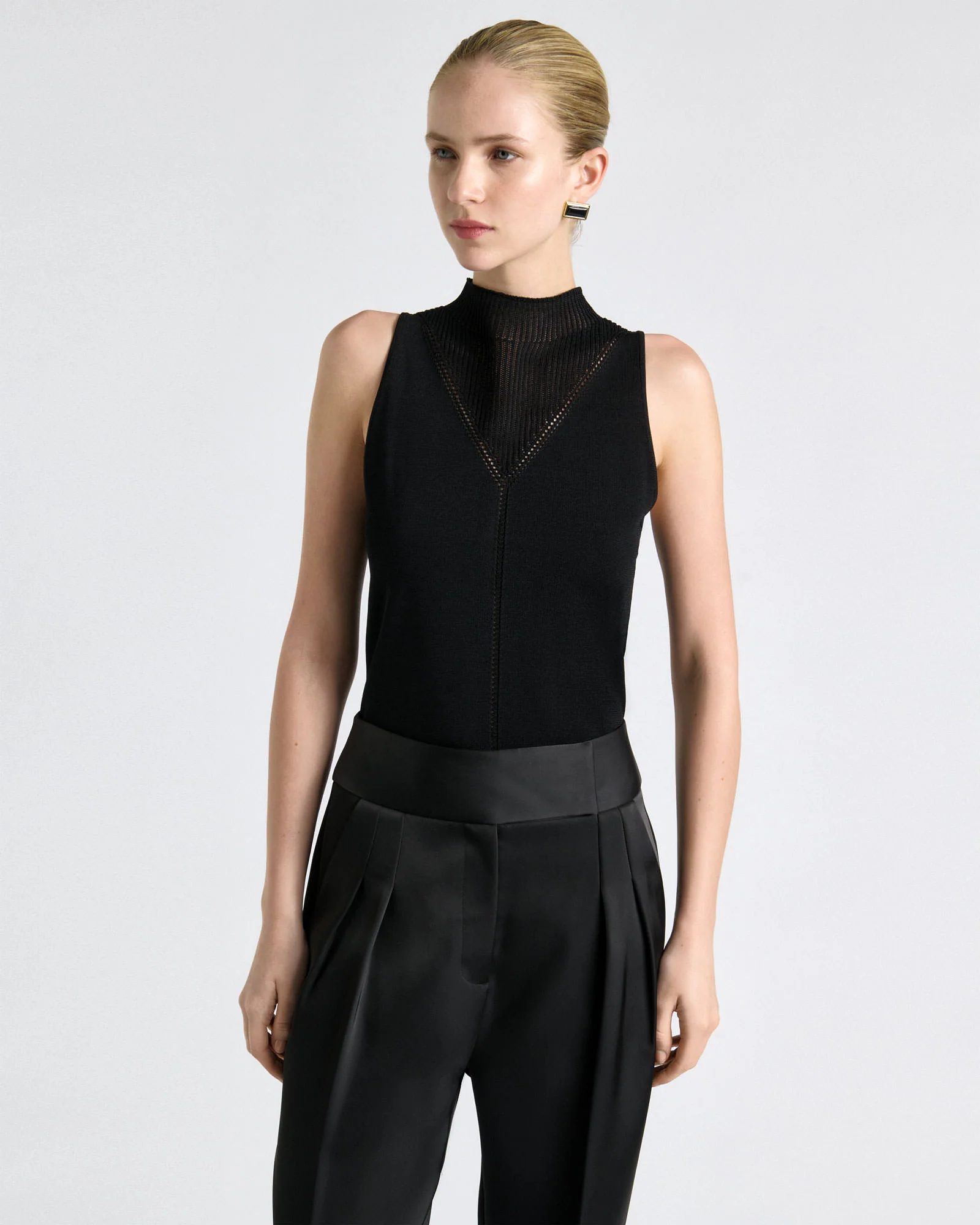 Pointelle Detail Knit Tank - Image 9