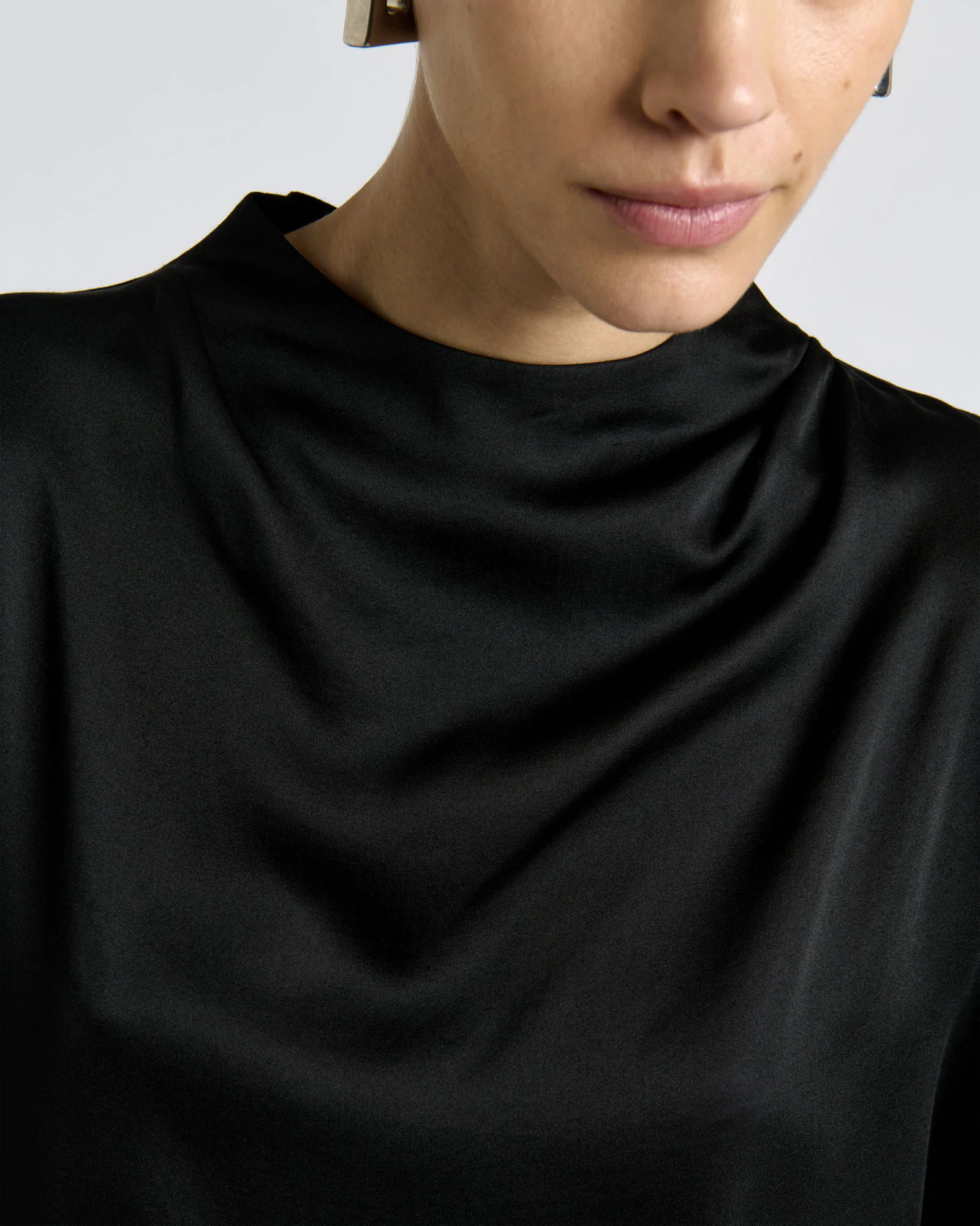 Satin Cowl Neck Top - Image 3