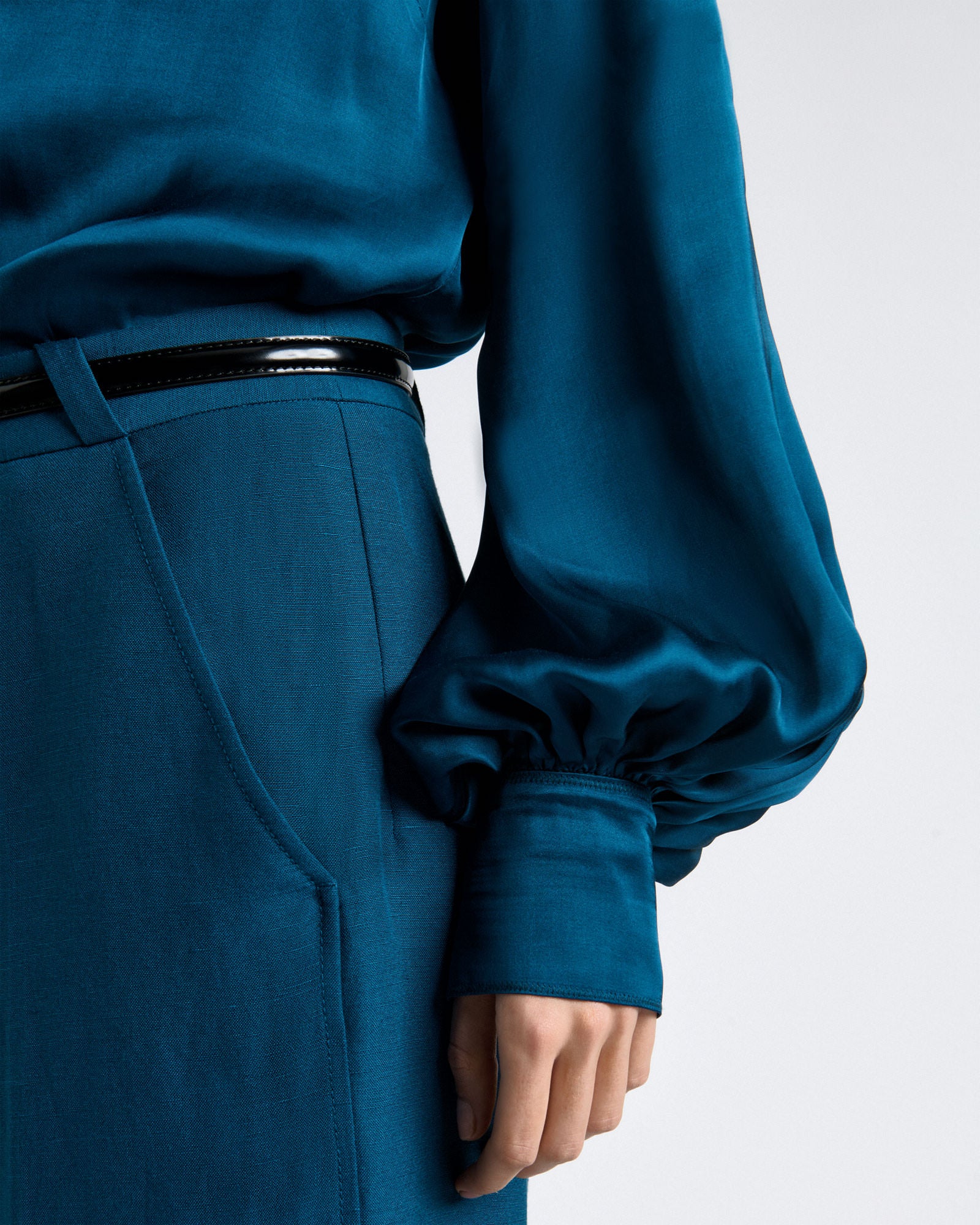 Satin Long Sleeve Shirt - Image 3