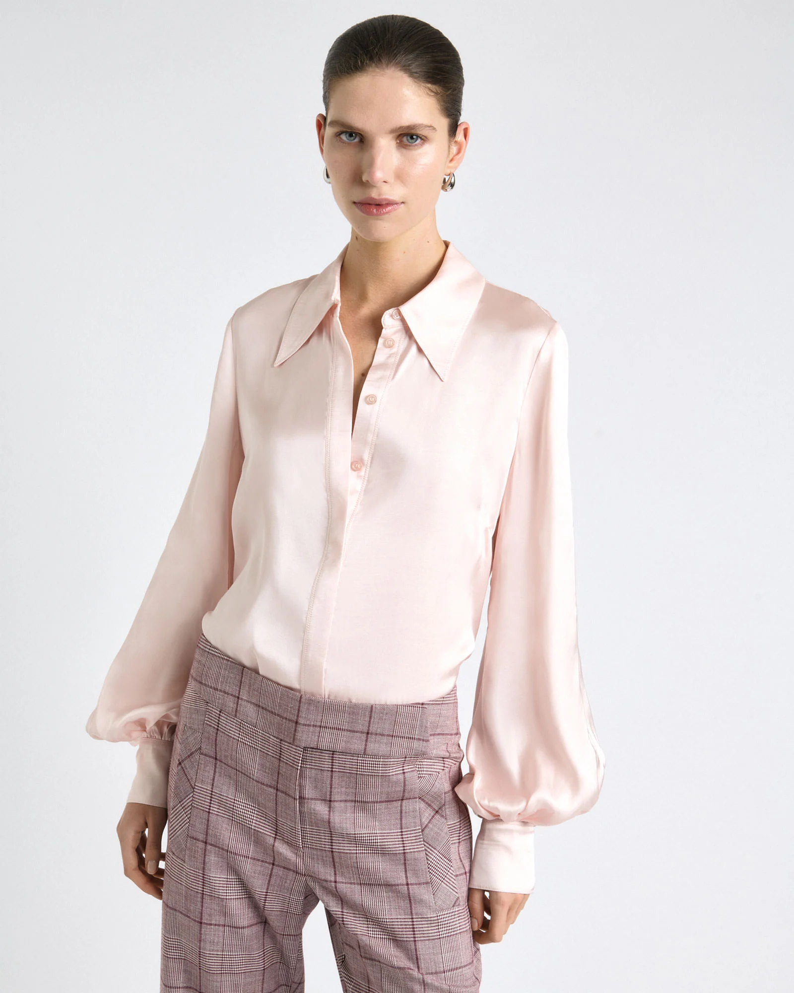 Satin Long Sleeve Shirt - Image 5
