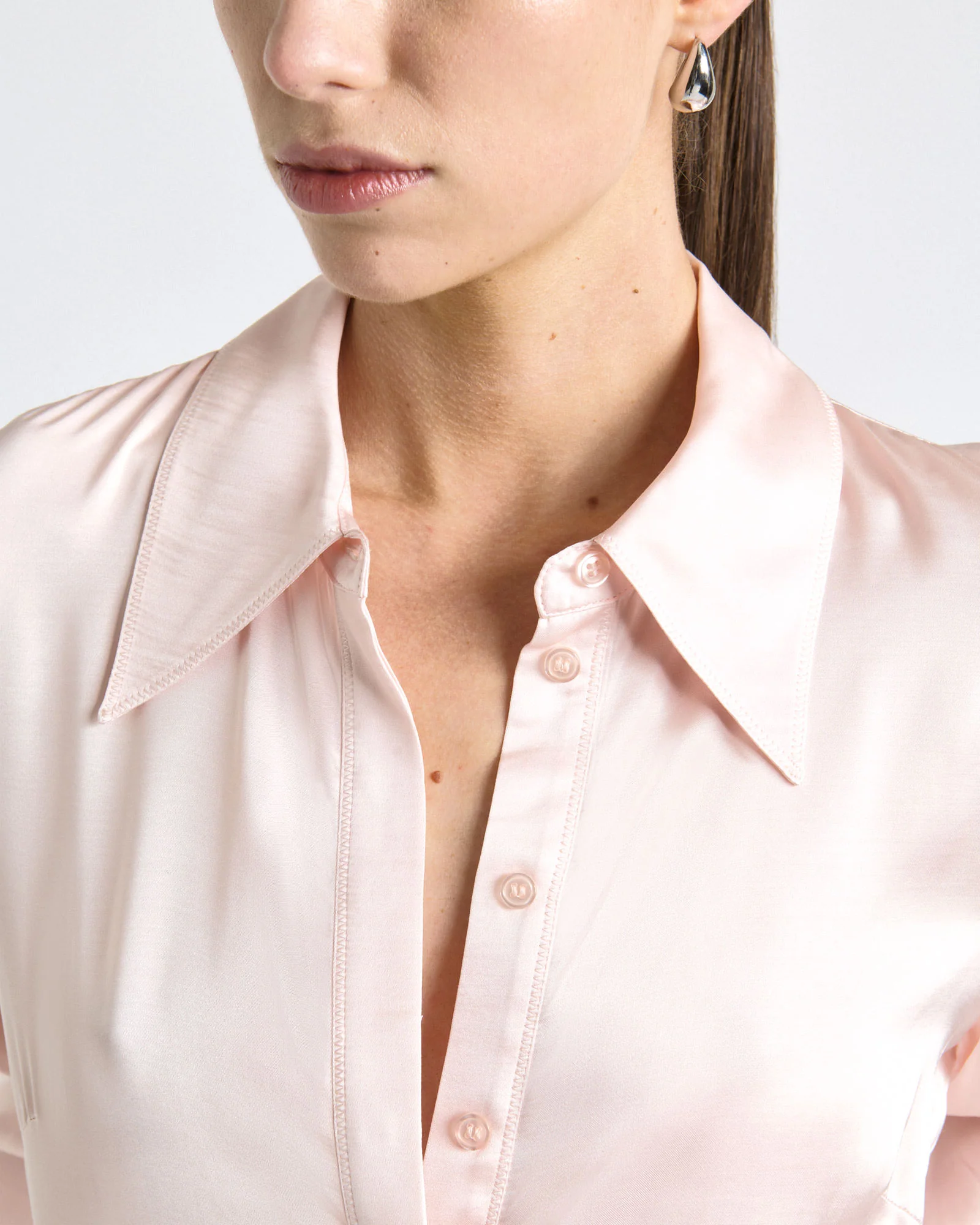 Satin Long Sleeve Shirt - Image 7
