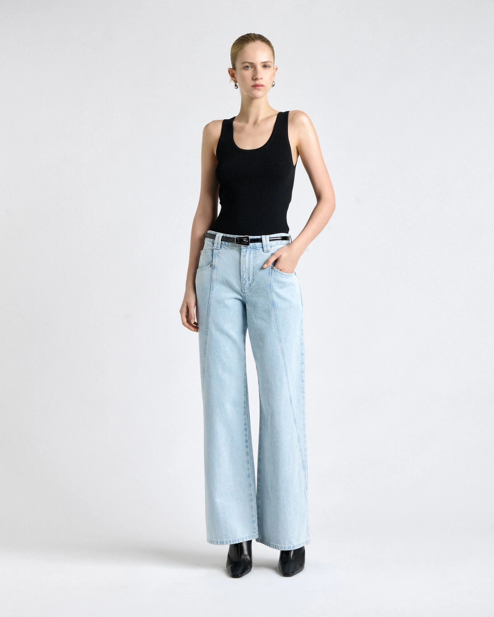 Scoop Neck Ribbed Knit Tank - Image 5