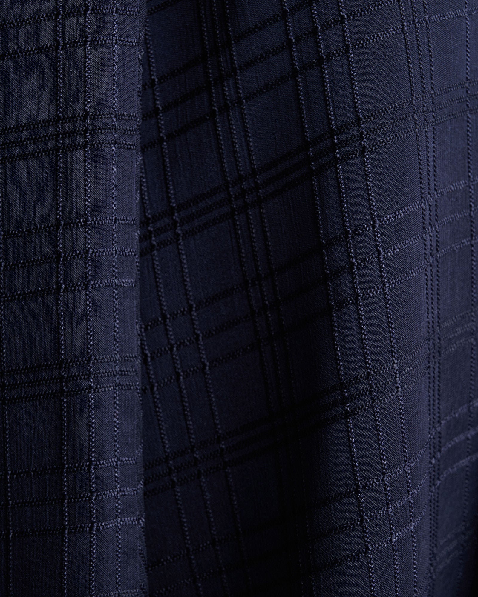 Sheer Check Midi Shirt Dress - Image 5