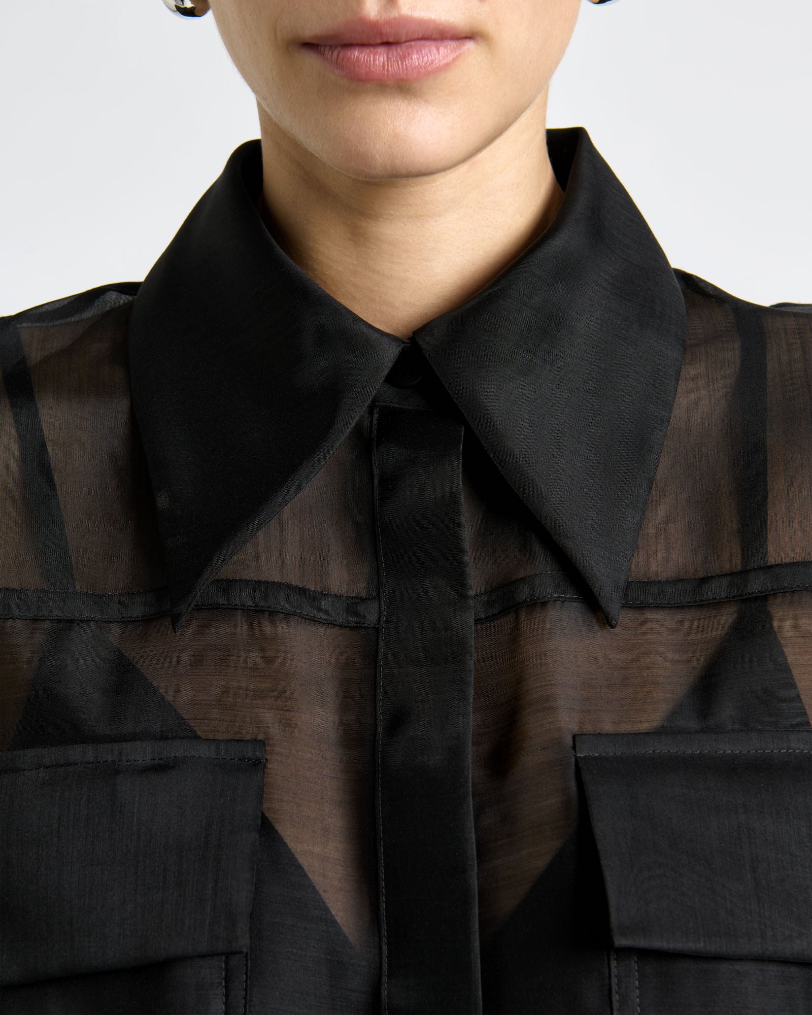 Sheer Organza Shirt - Image 3