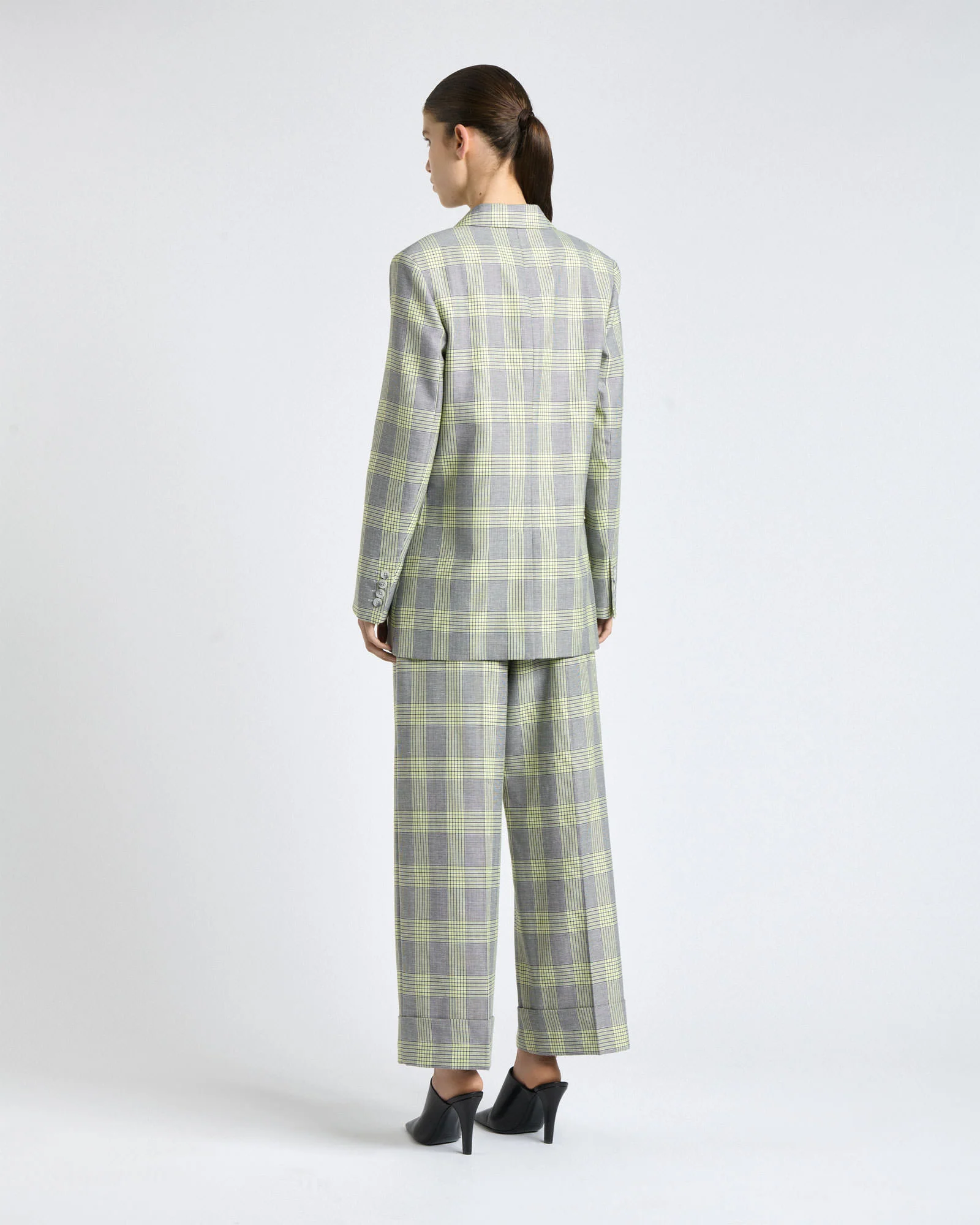 Soft Lime Check Blazer - Image 4