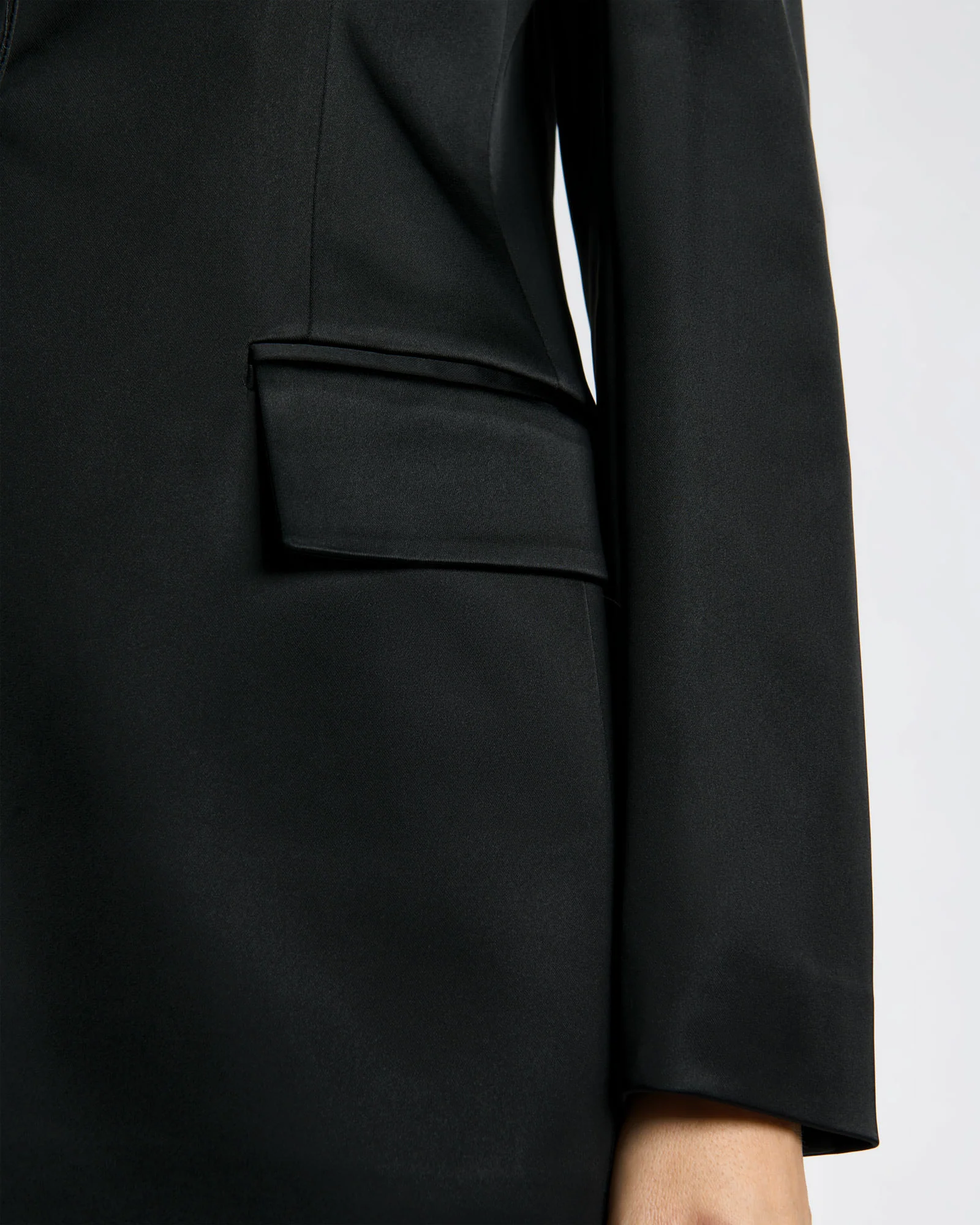 Stretch Satin Hourglass Blazer - Image 3