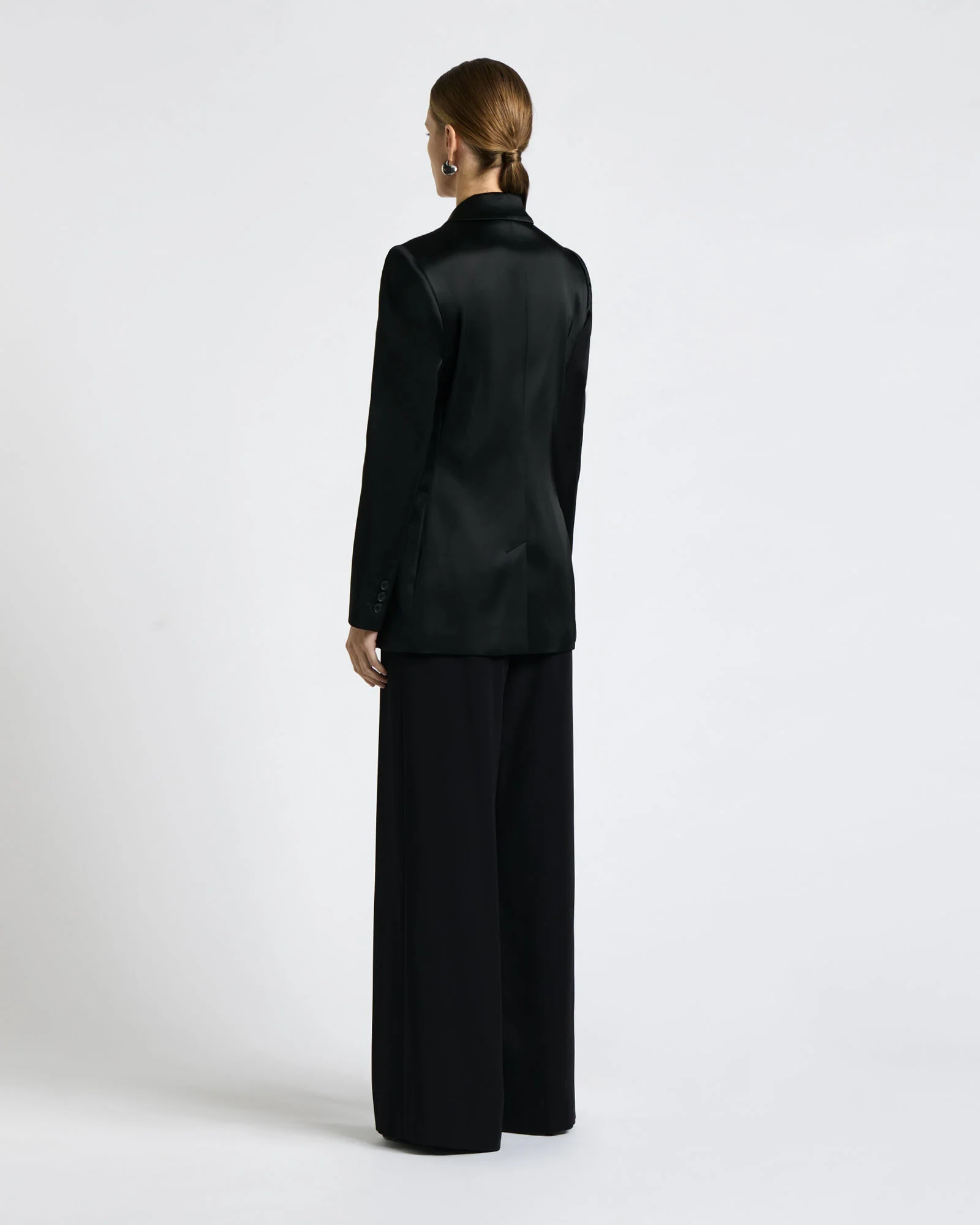 Stretch Satin Hourglass Blazer - Image 5