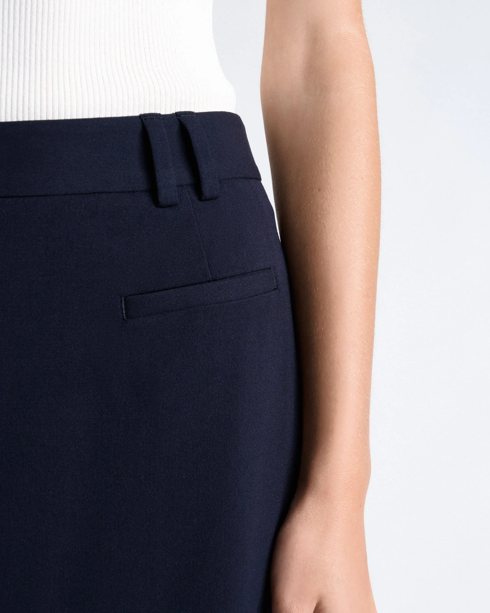 Stretch Suiting Pencil Midi Skirt - Image 4