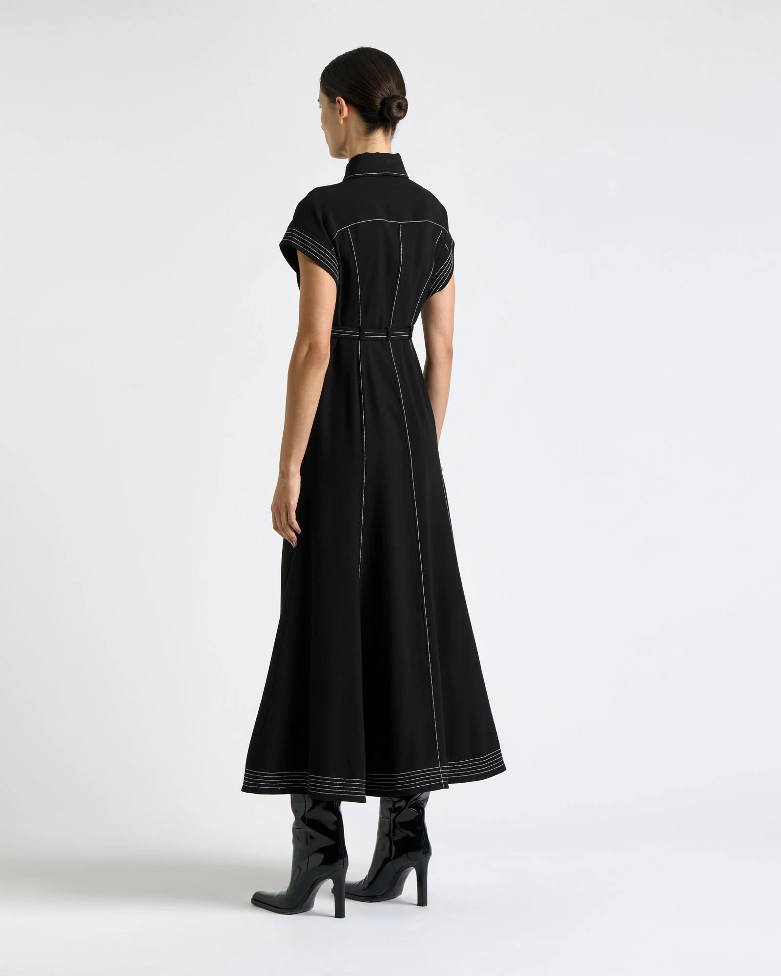 Top Stitched Midi Dress - Image 4
