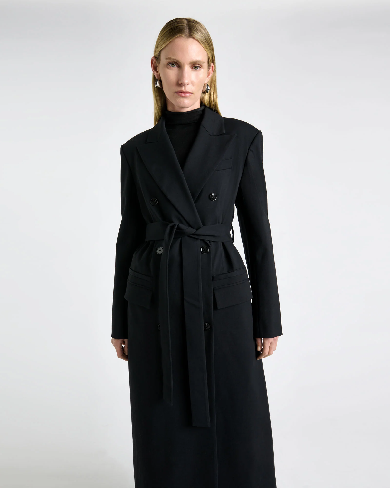 Viscose Twill Maxi Blazer - Image 4