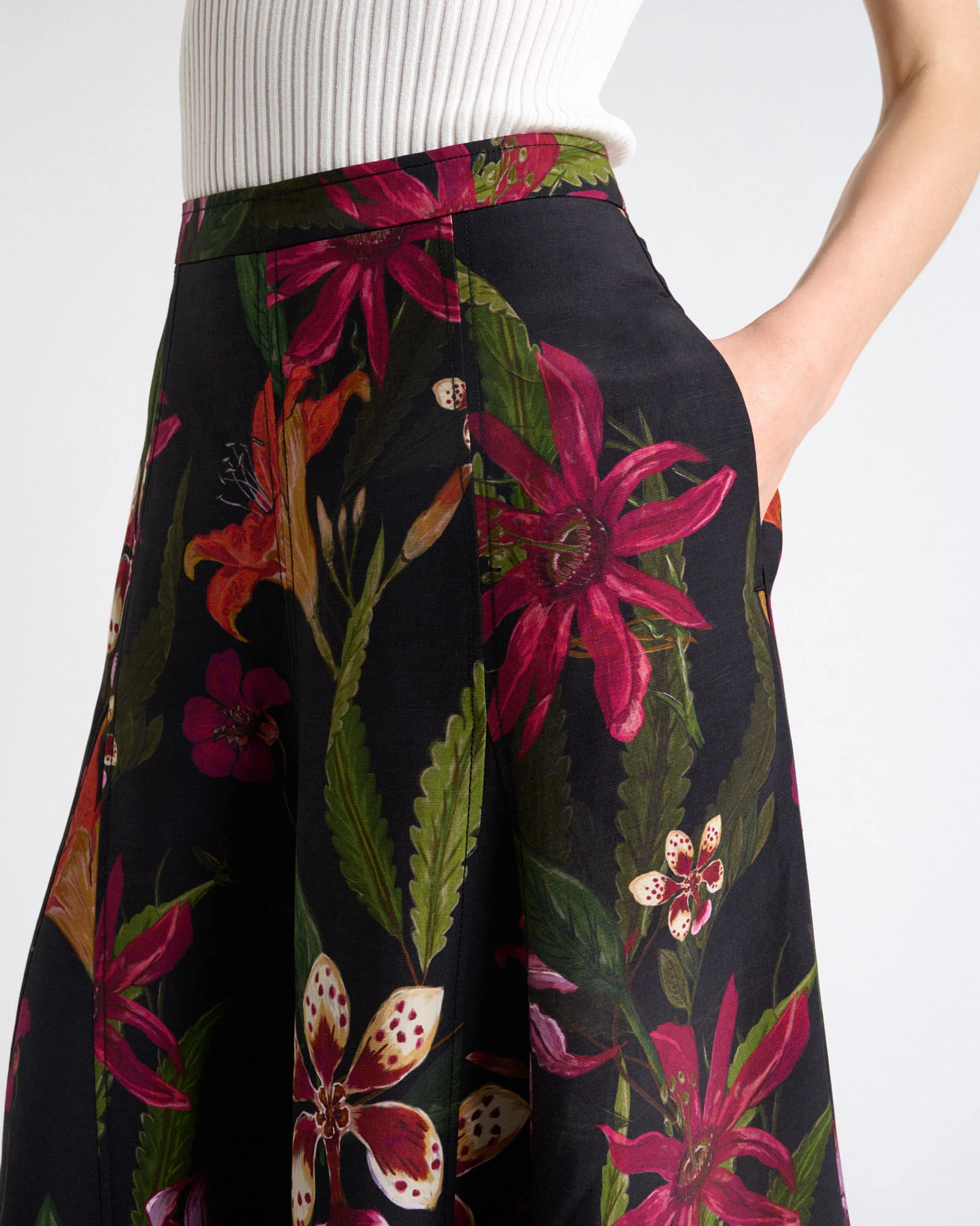 Wild Orchid Full Midi Skirt - Image 3