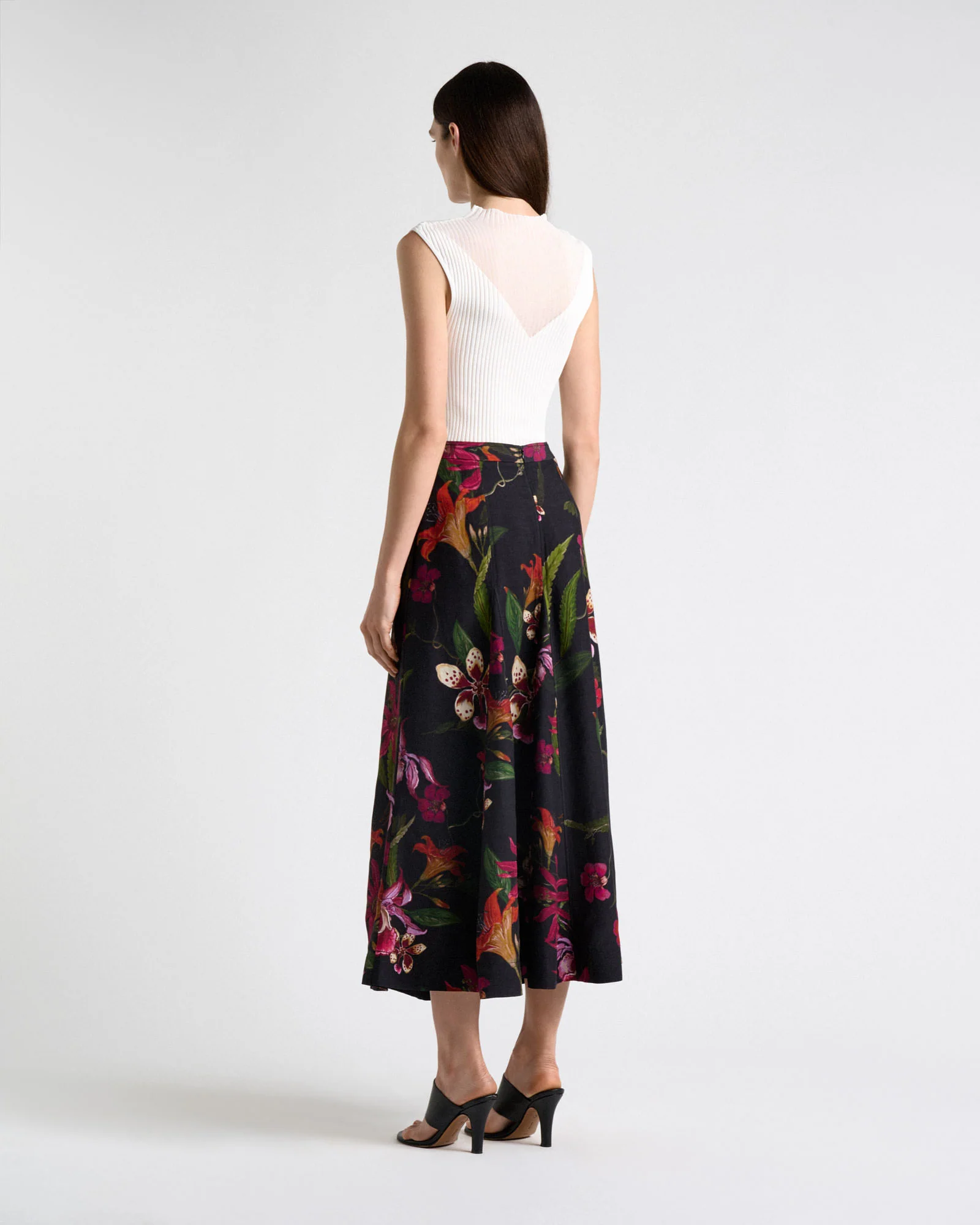 Wild Orchid Full Midi Skirt - Image 4